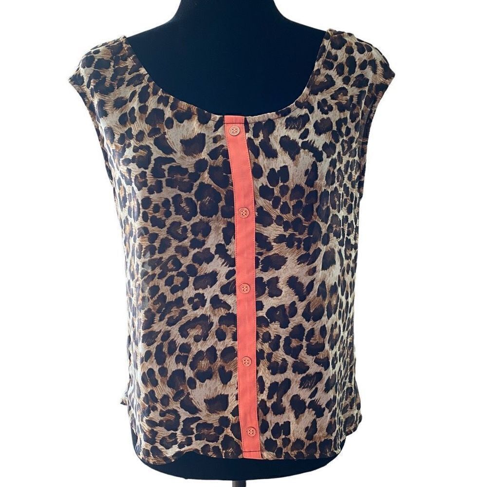 Heart‎ Soul Leopard Print Sleeveless Top